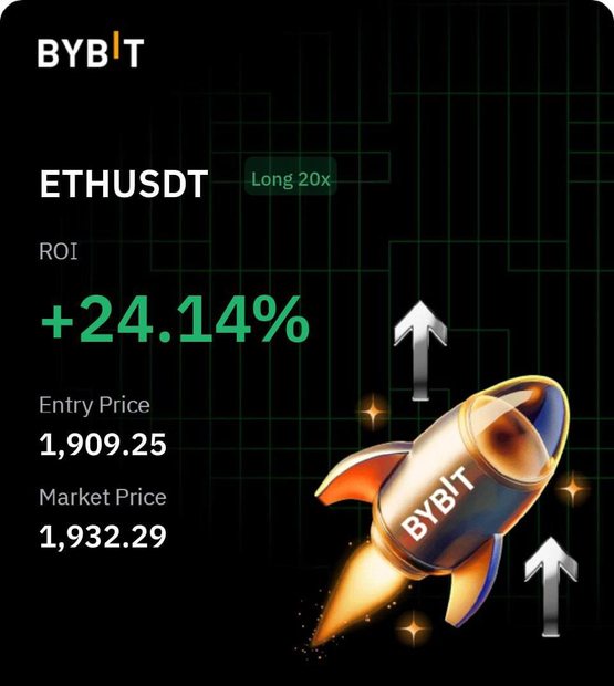 Bybit ETHUSDT Long 20× position card shared by a BybitGPT user
